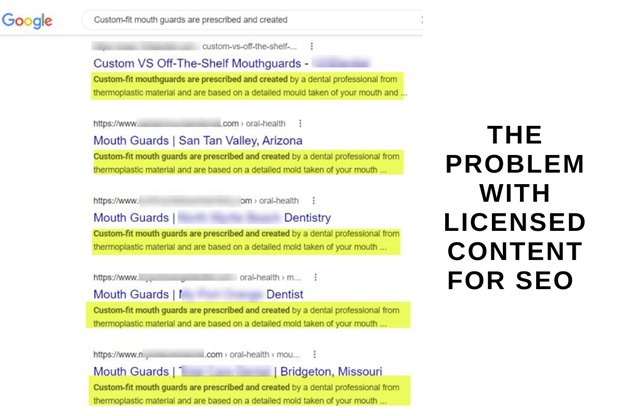 Relying on Licensed Content for SEO